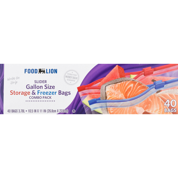 Food Wraps & Storage Food Lion Combo Freezer and Storage Gallon Bags hero