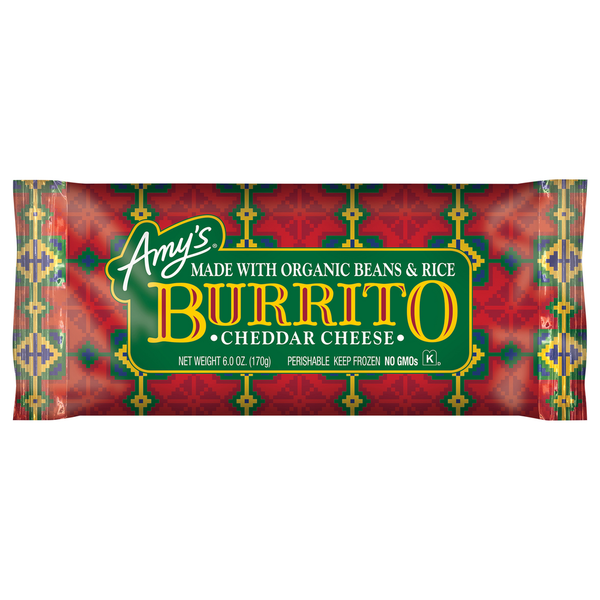 Frozen Burritos Amy's Kitchen Bean & Cheese Burrito hero