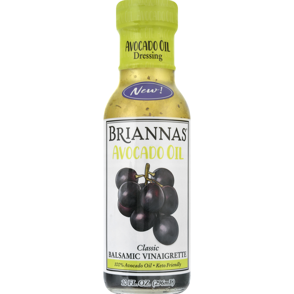 Salad Dressing & Toppings BRIANNAS Avocado Oil Dressing, Balsamic Vinaigrette, Classic hero