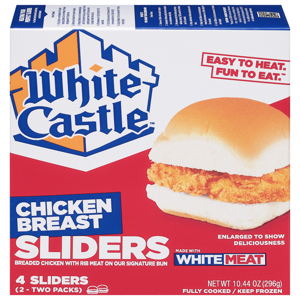 Frozen Appetizers & Sides White Castle Sliders, Chicken Breast hero