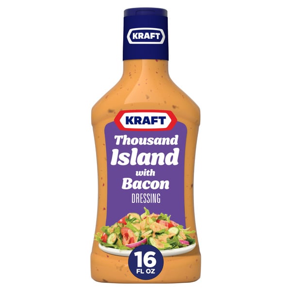 Salad Dressing & Toppings Kraft Thousand Island Salad Dressing with Bacon hero