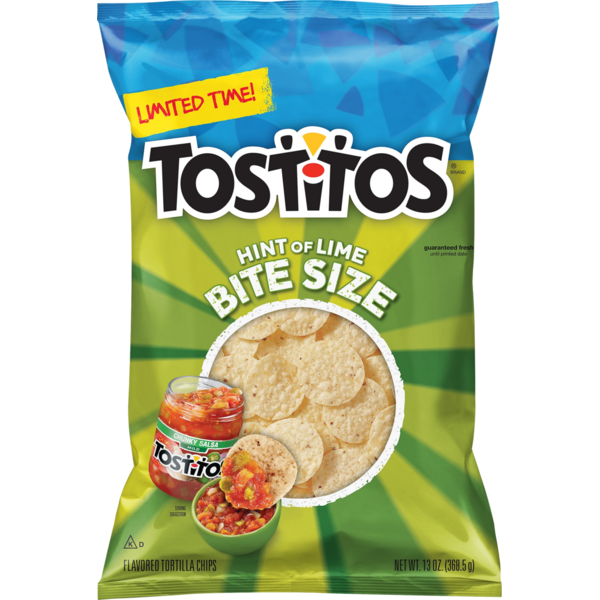 Chips & Pretzels Tostitos Tortilla Chips, Hint of Lime hero