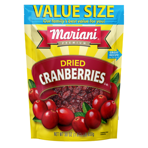 Nuts, Seeds & Dried Fruit Mariani Cranberries, Dried, Premium, Value Size hero