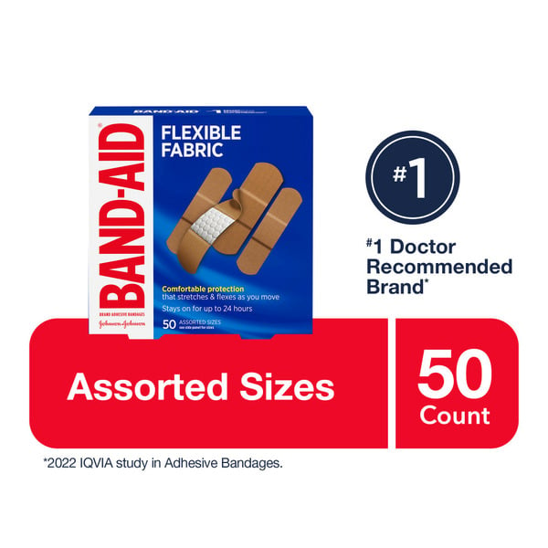 First Aid BAND-AID Flexible Fabric Adhesive Bandages hero