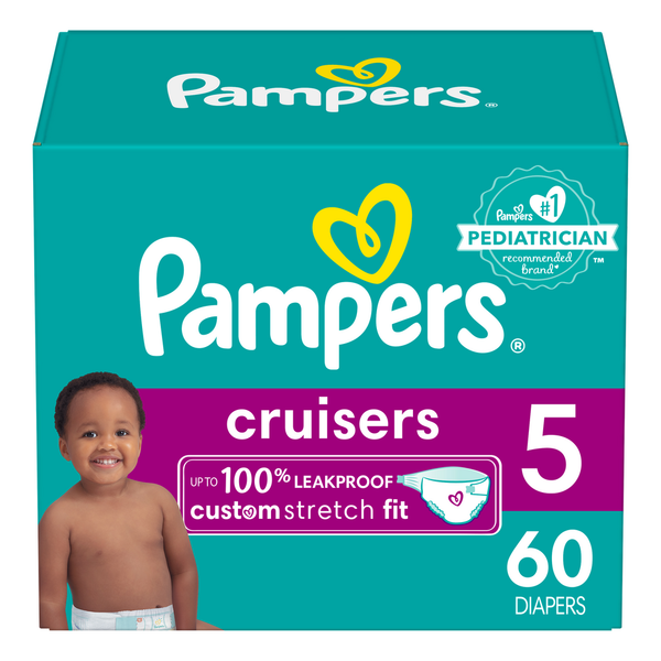 Diapers & Wipes Pampers Cruisers Diapers Size 5 60 Count hero