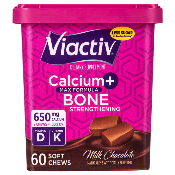 Vitamins & Supplements Viactiv Soft Chews, Milk Chocolate, Calcium + Bone Strengthening hero