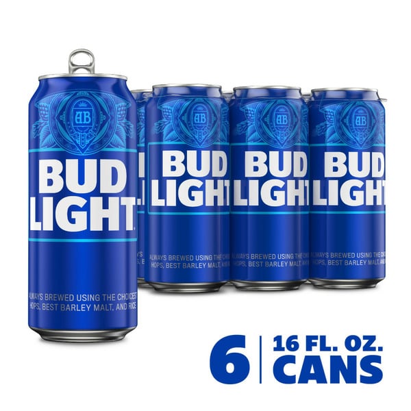 Domestic Beer Bud Light Lager Beer Cans hero