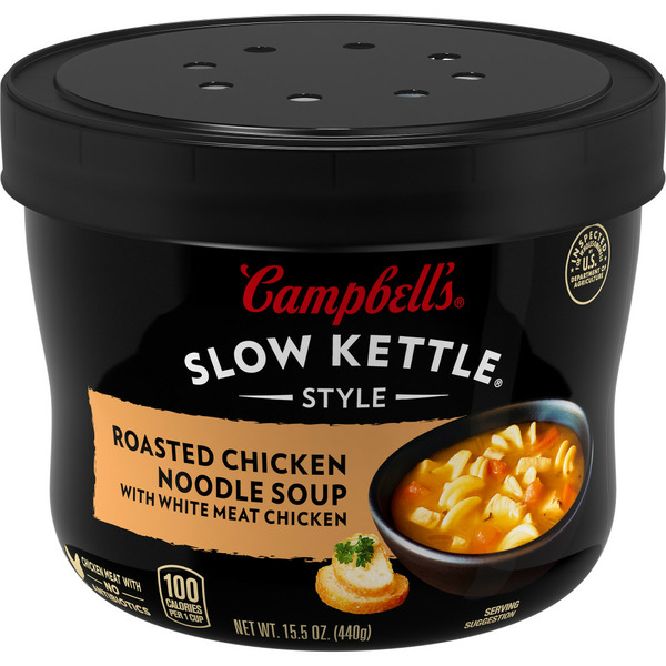 Soup, Broth & Bouillon Campbell's Roasted Chicken Noodle Soup with White Meat Chicken hero