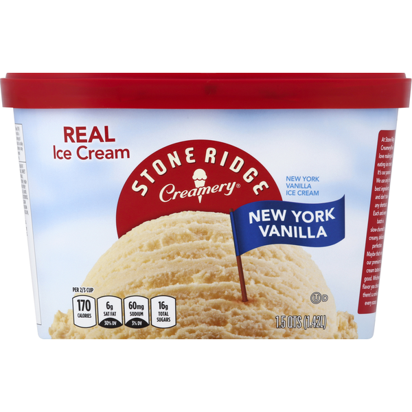 Ice Cream & Ice Stoneridge Creamery Ice Cream, Real, New York Vanilla hero