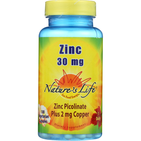 Vitamins & Supplements Nature's Life Zinc 30Mg Pico 100 Cap hero