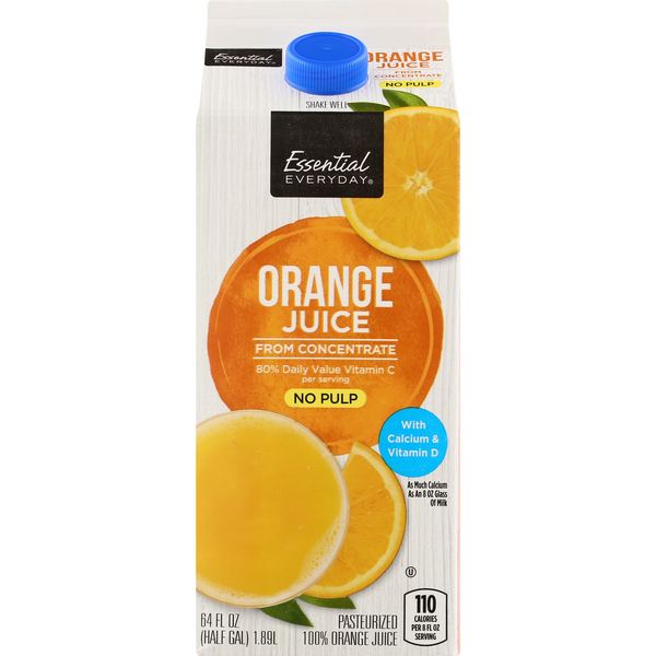 Refrigerated Essential Everyday Orange Juice, From Concentrate, No Pulp hero