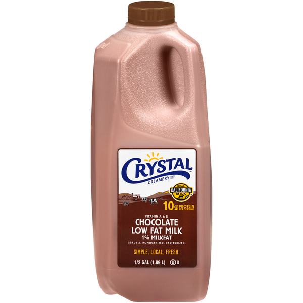 Milk Crystal Creamery Chocolate Vitamin A & D 1% Milkfat Low Fat Milk hero