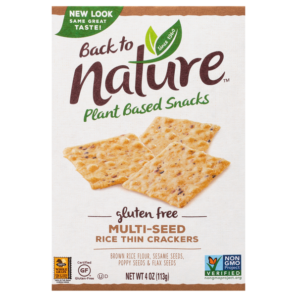 Crackers Back to Nature Crackers, Gluten-Free, Multi-Seed, Rice Thin hero