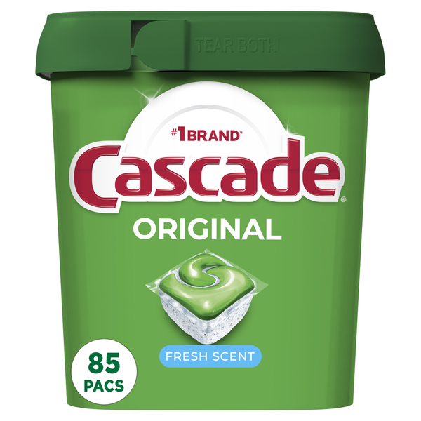 Dish Detergents Cascade Original Dishwasher Detergent Pods, Fresh hero