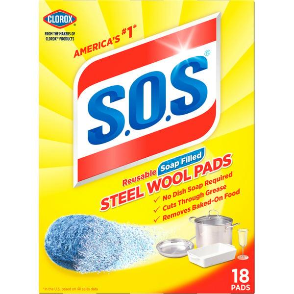 Cleaning Products and Supplies S.O.S Steel Wool Soap Pads hero