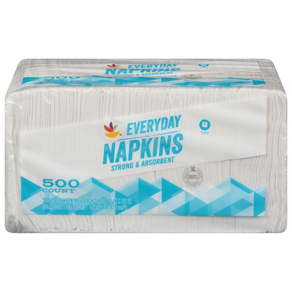 Paper Goods Store Brand Napkins, Everyday, Strong & Absorbent, 1-Ply hero