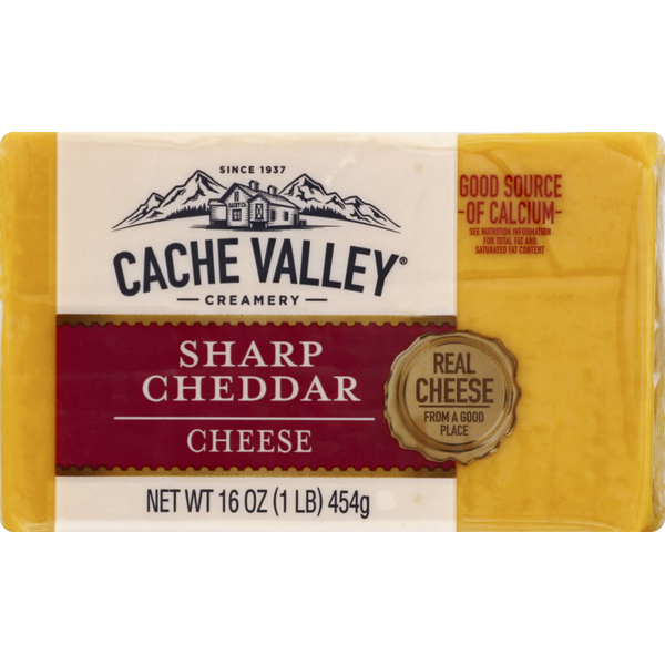 Packaged Cheese Cache Valley Cheese, Sharp Cheddar hero