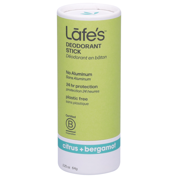 Body Lotions & Soap Lafe's Deodorant Stick, Citrus + Bergamot hero