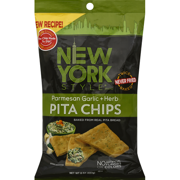 Chips & Pretzels New York Style Pita Chips, Parmesan Garlic + Herb hero