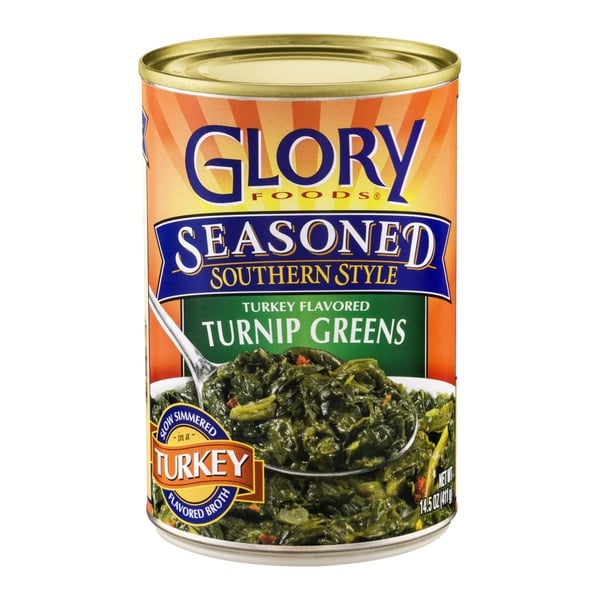 Canned & Jarred Vegetables Glory Foods Seasoned Southern Style Turkey Flavored Turnip Greens hero