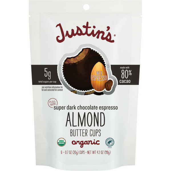 Justin's Super Dark Espresso Almond Butter Cup hero