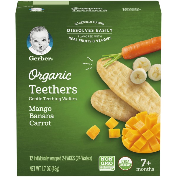 Baby Food & Formula Gerber Teethers Organic Mango Banana Carrot Baby Snacks - hero