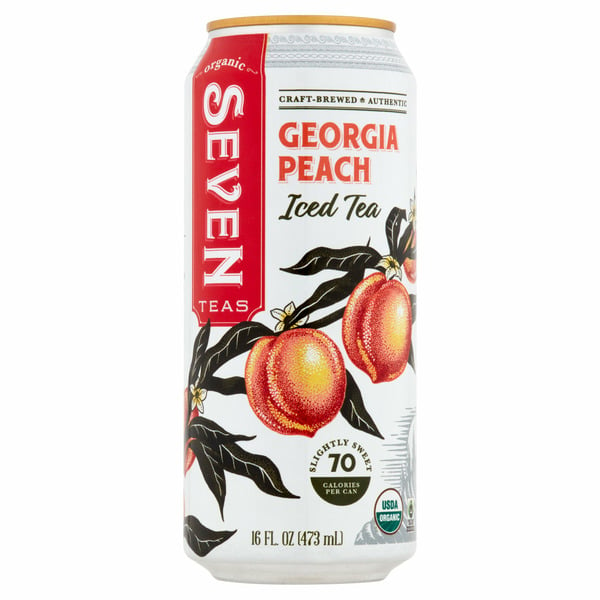 Seven Teas Organic Georgia Peach Iced Tea hero