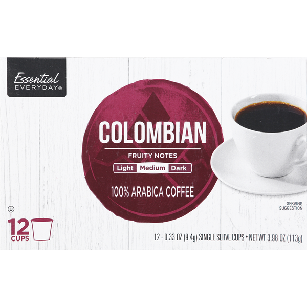 Coffee Essential Everyday Coffee, 100% Arabica, Medium Roast, Colombian, Single Serve Cups hero