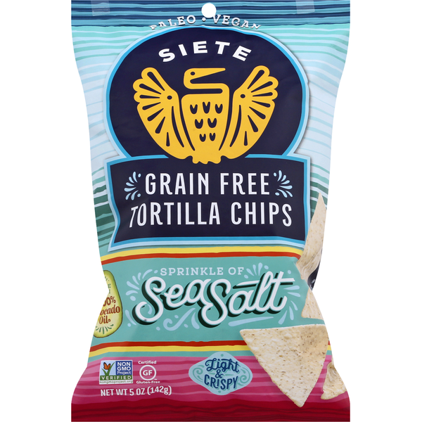 Chips & Pretzels Siete Tortilla Chips, Grain Free, Sea Salt hero