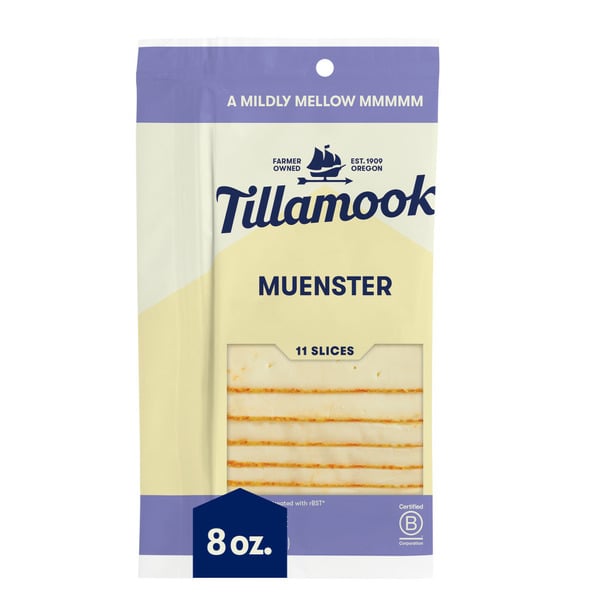 Packaged Cheese Tillamook Farmstyle Muenster Cheese Slices hero