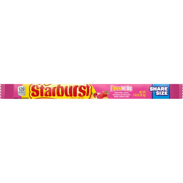 Candy & Chocolate STARBURST FaveREDs Fruit Chews Chewy Candy Share Size hero