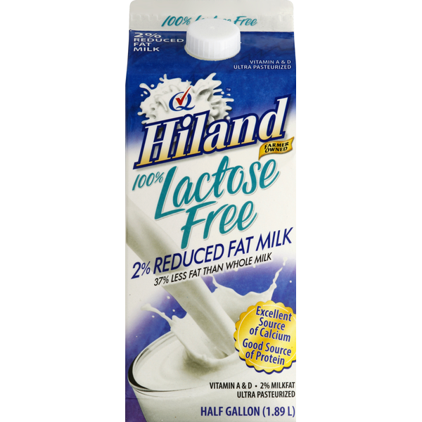 Milk Hiland Dairy Milk, Reduced Fat, 100% Lactose Free, 2% hero