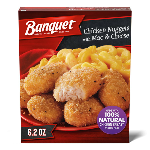 Frozen Meals Banquet Chicken Nuggets with Mac and Cheese, Frozen Meal hero