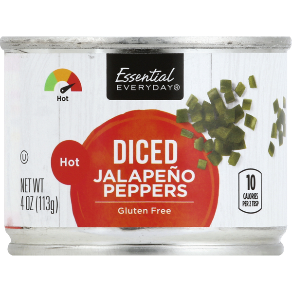 Canned & Jarred Vegetables Essential Everyday Jalapeno Peppers, Hot, Diced hero