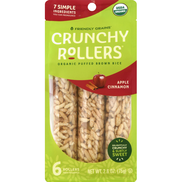 Cookies & Cakes Friendly Grains Crunchy Rollers, Apple Cinnamon hero