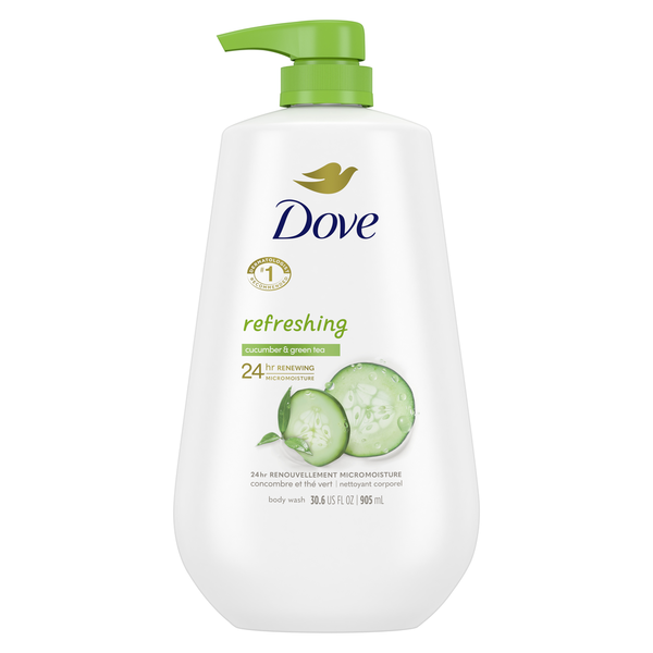 Body Lotions & Soap Dove Body Wash with Pump Refreshing Cucumber and Green Tea hero