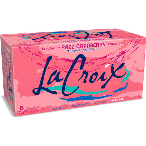 Water, Seltzer & Sparkling Water LaCroix Sparkling Water, Razz-Cranberry hero