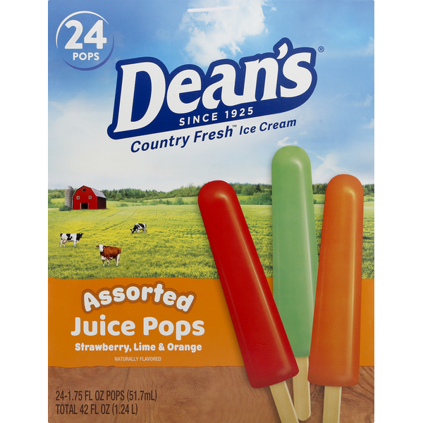 Ice Cream & Ice Dean's Juice Pops, Assorted hero