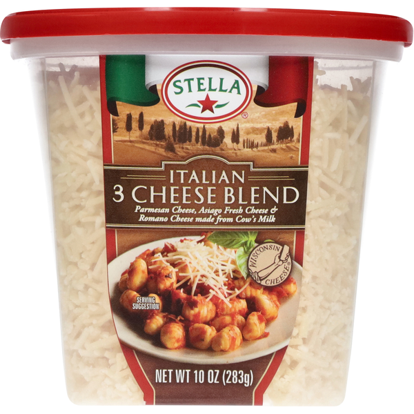 Packaged Cheese Stella 3 Cheese Blend, Italian hero