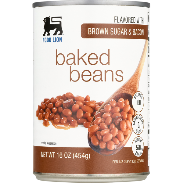 Canned Meals & Beans Food Lion Baked Beans, Brown Sugar & Bacon hero