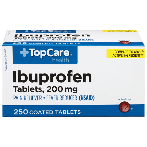 Muscles, Joints & Pain Relief TopCare Ibuprofen, 200 mg, Coated Tablets hero