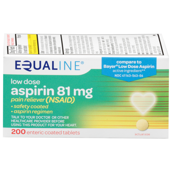 Muscles, Joints & Pain Relief Equaline Aspirin, Low Dose, 81 mg, Enteric Coated Tablets hero