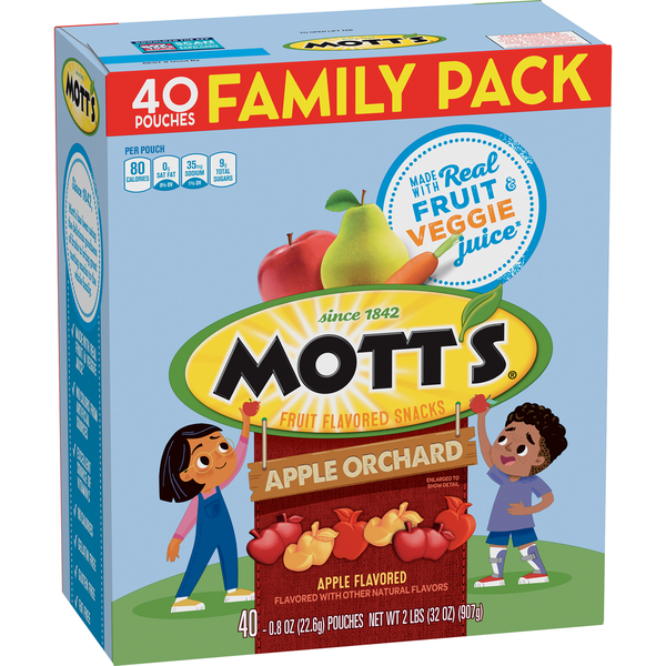 Fruit & Vegetable Snacks Mott’s Gluten Free Apple Orchard Fruit Flavored Snacks Family Pack hero