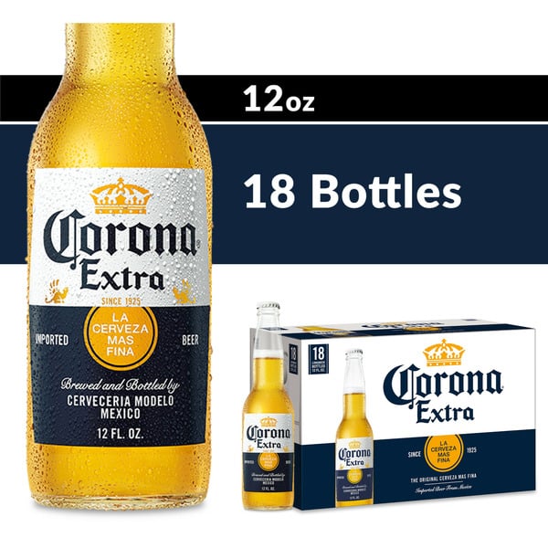 Beers & Coolers Corona Extra Mexican Lager Import Beer Bottles hero