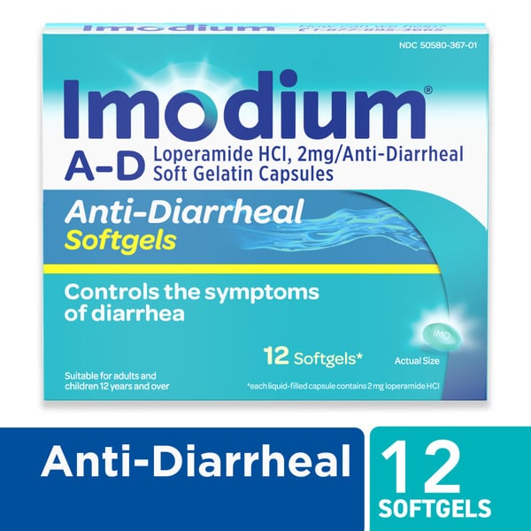 Digestive Health IMODIUM A-D Anti-Diarrheal Softgels, Loperamide Hydrochloride hero