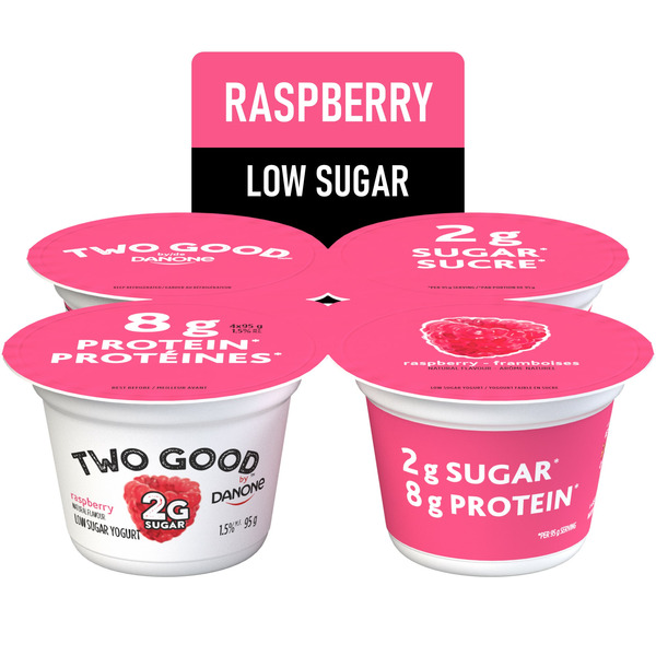 Two Good Raspberry Low Sugar Yogurt, 2G Sugar, 8G Protein hero