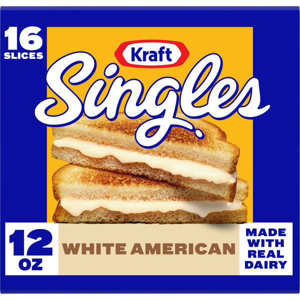 Packaged Cheese Kraft White American Cheese Slices hero