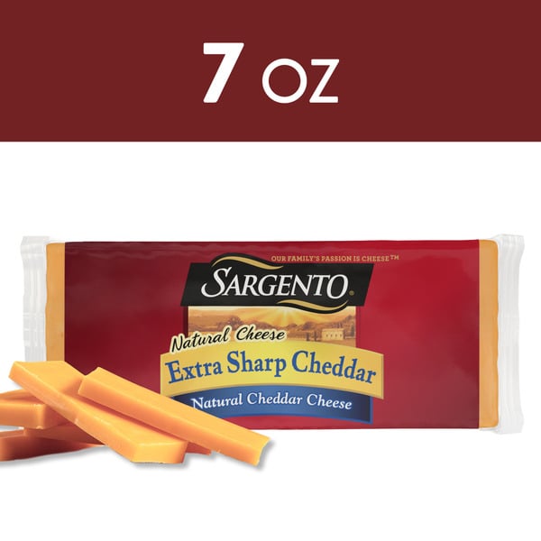 Packaged Cheese Sargento Extra Sharp Cheddar Natural Cheese hero