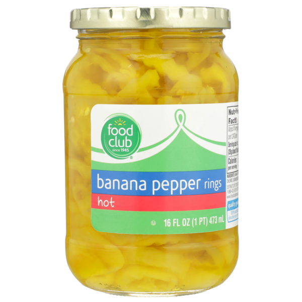 Canned & Jarred Vegetables Food Club Hot Banana Pepper Rings hero