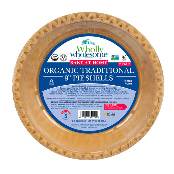 Frozen Breads & Doughs Wholly Wholesome Organic 9" Traditional Pie Shells hero